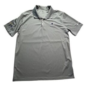 Nike Gray Dallas Cowboys NFL Polo Shirt with Star Logo and Miller Lite